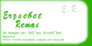 erzsebet remai business card